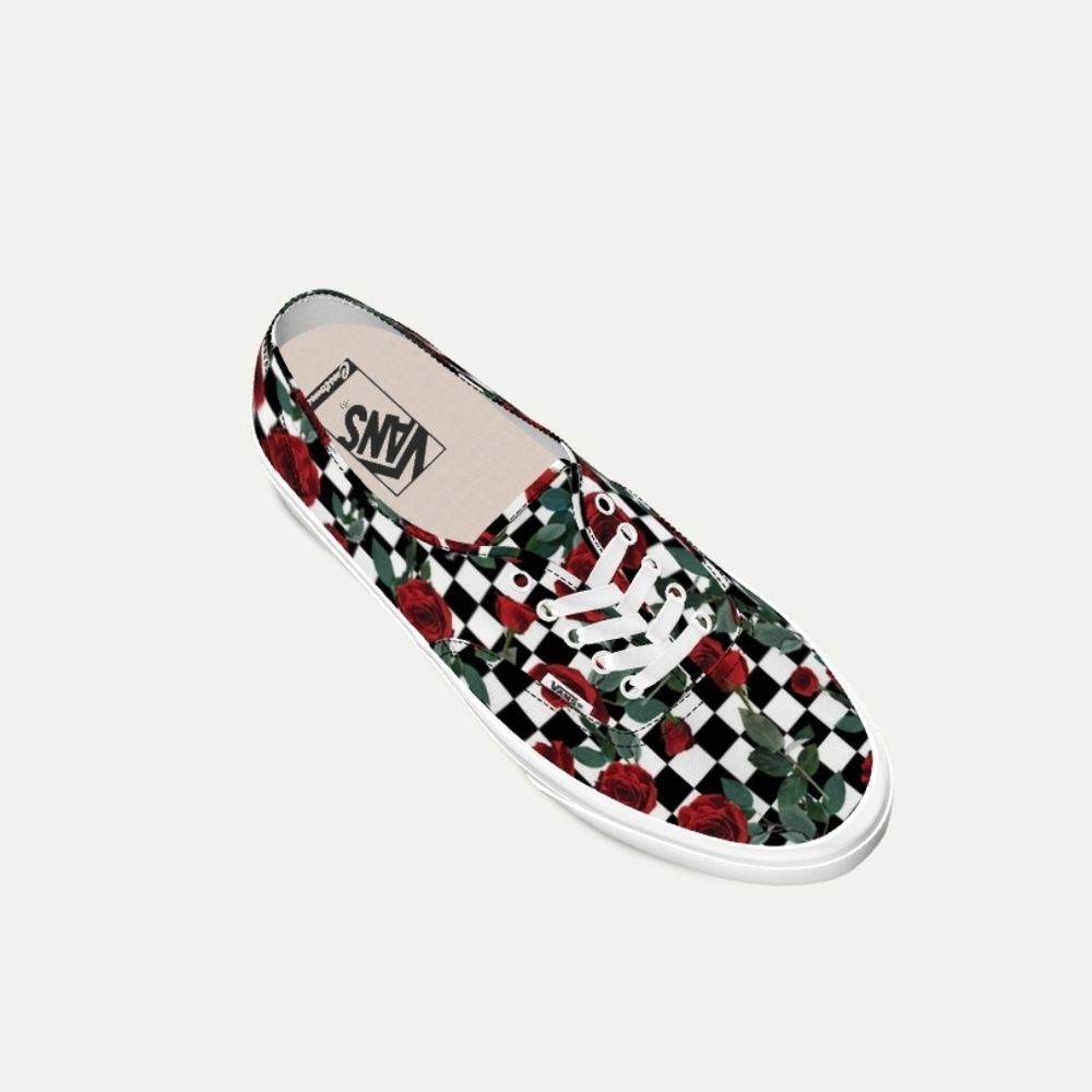 Vans Custom Checkerboard Roses